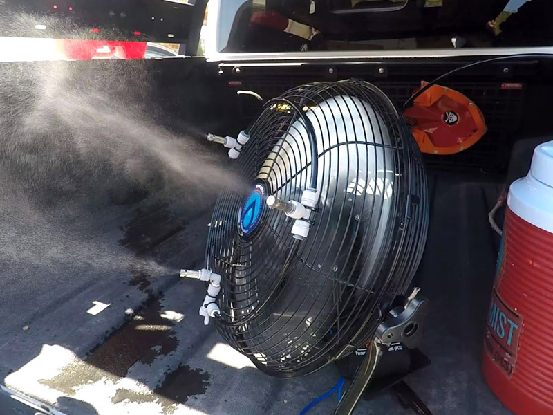 Portable Solar Misting Fan